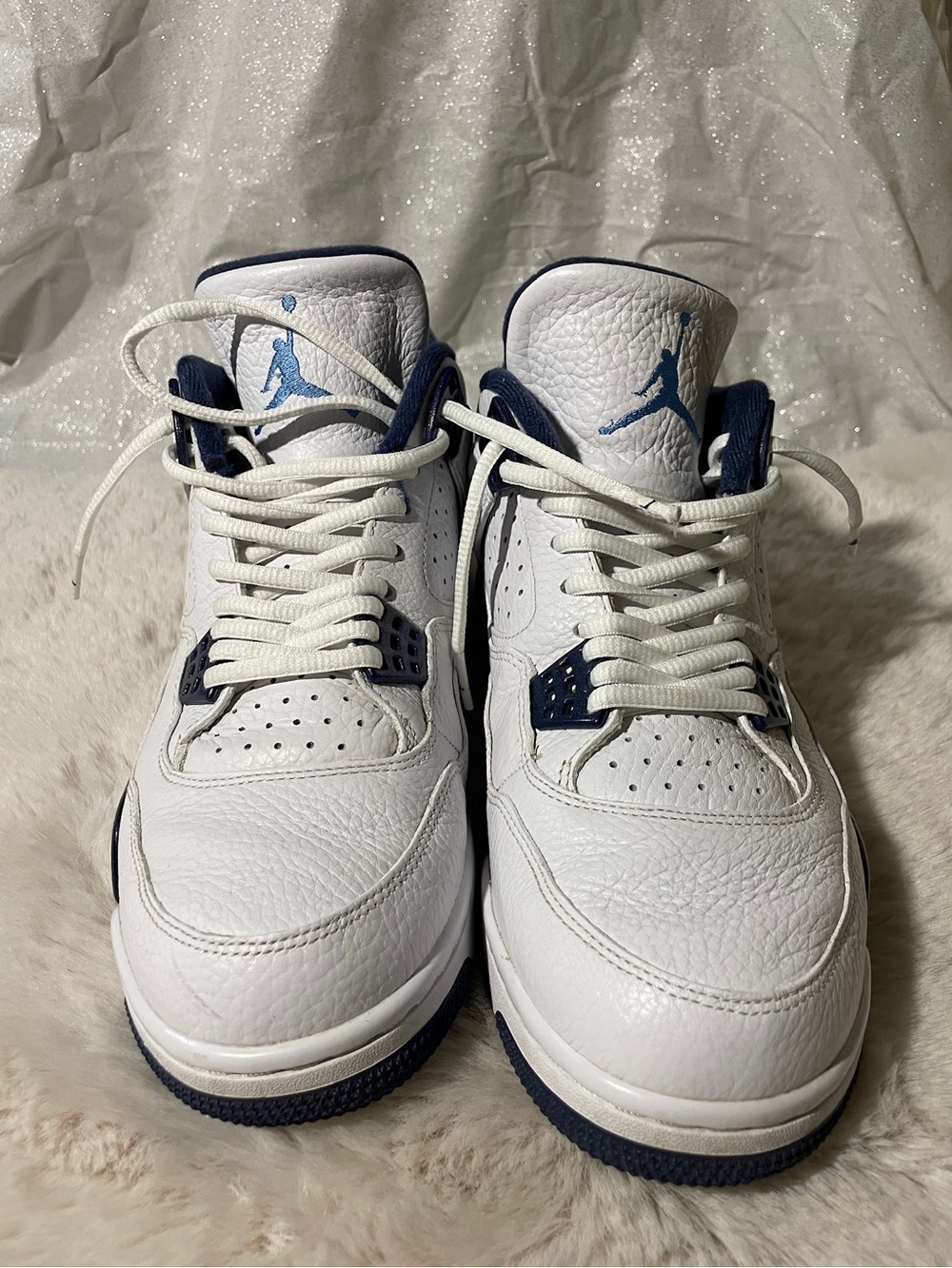 Air Jordan 4 Retro Columbia Legend Blue Size 10 Men’s Sneakers With Original Box